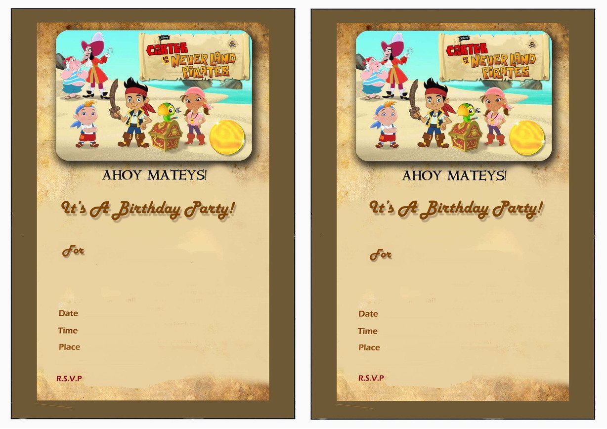 Jake And The Never Land Pirates Birthday Invitations â Birthday